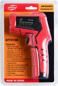 PIROMETR TERMOMETR LASEROWY BEZDOTYKOWY NA PODCZERWIEŃ EMISYJNOŚĆ -50 +950 10