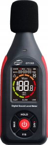 SONOMETR DECYBELOMIERZ MIERNIK NATĘŻENIA DŹWIĘKU GŁOŚNOŚCI 30-130dB LCD PC 2