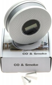 BEZPRZEWODOWY CZUJNIK CZADU DYMU TLENKU WĘGLA ALARM DŹWIĘKOWY CERTYFIKOWANY 4