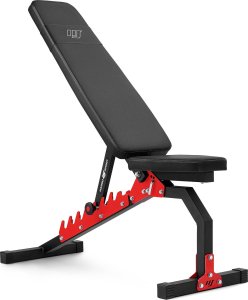 Marbo Sport Zestaw MH8_125KG_KIER_G | Ławka dwustronna + stojaki wielopoziomowe + zestaw gryfów i obciążeń gumowanych - Marbo Sport 2