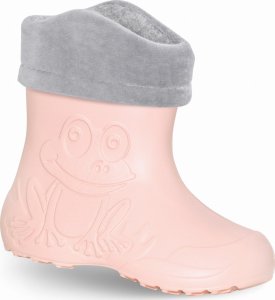 ZETPOL kalosze dziecięce EVA Frog Light Pink z wkładem ocieplającym 1