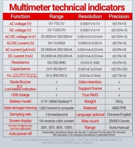 Miernik Multimetr cyfrowy ANENG AOS03 WER. PRO 2025! 3W1 Zoyi ZT-703S 7