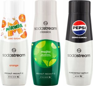 SO Syrop do saturatora SodaStream Mirinda Zero + Mojito + Pepsi Zero 1