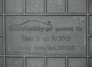 MotoHobby Dywaniki gumowe stoper do Tesla Model S (od 2012) 6