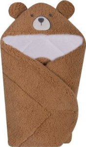 UVIE Becik Rożek Teddy z kapturkiem 75x80 cm brązowy 1