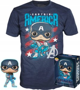 Funko POP Tee Marvel 450 Box Captain America glow + t-shirt L Special Edition 1