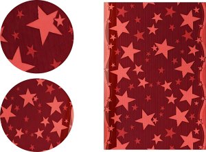 Firanka a'la panel Red Star szerokość 60 cm DomoweTekstylia | WNS075 062 | Święta Boże Narodzenie 1
