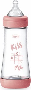 CHICCO 00020235110040 Butelka P5 plastik silikon 300 ml Fast Girl 1