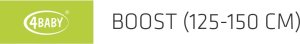 4 BABY Fotelik BOOST 125-150cm GREY I-SIZE 15
