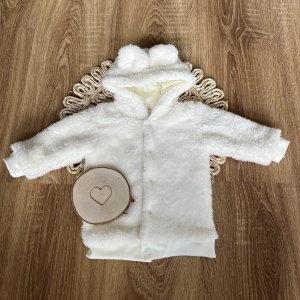 Mamatti bluza dziecięca dwuwarstwowa MIŚ ECRU 1