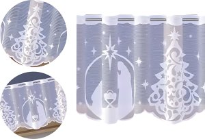 Firanka Betlejem wysokość 50 cm [raport wzoru 85 cm] DomoweTekstylia | WN830B 050 | Święta Boże Narodzenie 1