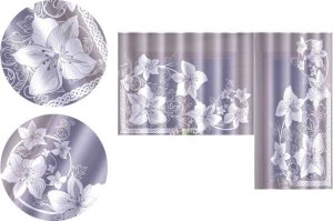 Firanki Lilie (240) komplet balkonowy DomoweTekstylia | WN278L 24K 1