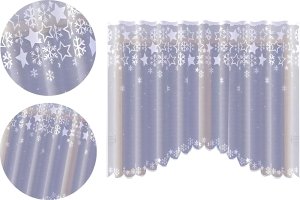 Firanka Winter 200 x 120 cm DomoweTekstylia | WN750W 120 | Święta Boże Narodzenie 1