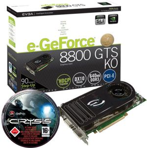 Karta graficzna EVGA GeForce 8800 GTS 640MB 8800GTS 640MB 320bit DDR3 TV DVI KOKnock-out Edition + Crysis PL 1