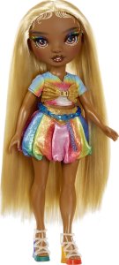 MGA Rainbow High Hair Chalk & Style Doll - Meline (Gold) 2