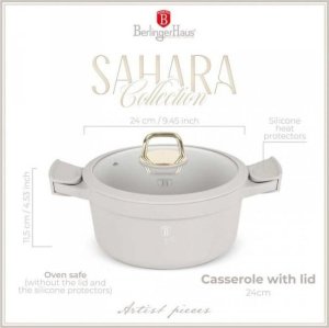 GARNEK TYTANOWY Z POKRYWĄ 24cm BERLINGER HAUS BH-7787 SAHARA 15