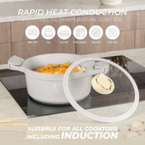 GARNEK TYTANOWY Z POKRYWĄ 24cm BERLINGER HAUS BH-7787 SAHARA 17