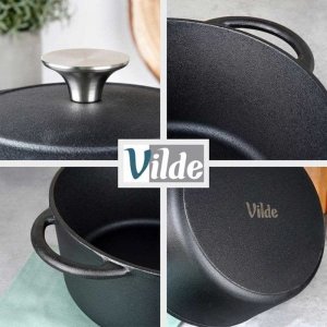 Vilde GARNEK ŻELIWNY 26cm Z POKRYWĄ 199075 CAST LINE 15