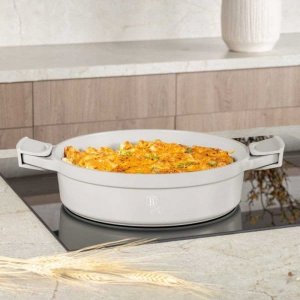 PŁASKI GARNEK TYTANOWY Z POKRYWĄ 28cm BERLINGER HAUS BH-7785 SAHARA 19