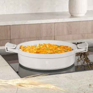 PŁASKI GARNEK TYTANOWY Z POKRYWĄ 28cm BERLINGER HAUS BH-7785 SAHARA 9