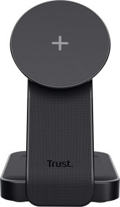 Trust Viro Słuchawki, Zestaw słuchawkowy, Smartfon, Smartwatch Czarny USB Bezprzewodowe ładowanie 5