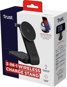 Trust Viro Słuchawki, Zestaw słuchawkowy, Smartfon, Smartwatch Czarny USB Bezprzewodowe ładowanie 10