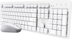 Trust Ody II klawiatura Dołączona myszka Dom/Biuro RF Wireless QWERTY US English Biały 1