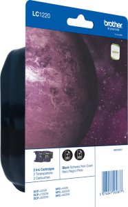 Brother LC1220BKBP2 nabój z tuszem 2 szt. Oryginalny Czarny 2