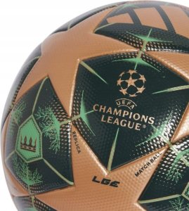 Piłka nożna adidas UCL League 24/25 Knockout Stages zielono-złota JM6825 5 4