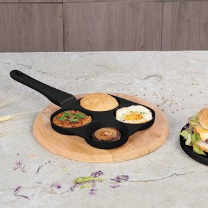 PATELNIA TYTANOWA 26cm DO HAMBURGERÓW JAJEK BERLINGER HAUS BH-7797 BLACK ROSE 2