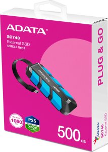 Dysk zewnętrzny SSD ADATA SC740 500GB Czarno-niebieski (SC740-500G-CBU) 6