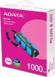 Dysk zewnętrzny SSD ADATA SC740 1TB Czarno-niebieski (SC740-1000G-CBU) 6