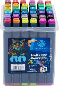 Astra Markery dwustronne ASTRAPEN - 36 kolorów - cienka i ścięta końcówka 2