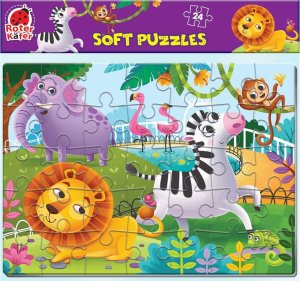 RK6040-02 Piankowe puzzle. Zwierzeta w zoo 1