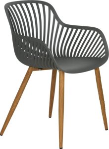 ZESTAW MEBLI BALKONOWYCH STÓŁ I 2 KRZESŁA SZARY 3