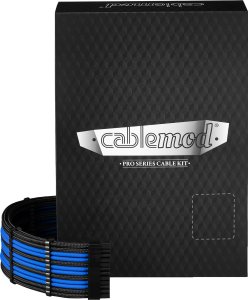 CableMod CableMod C-Series Pro ModMesh Sleeved 12V-2x6 12VHPWR Dual StealthSense Cable Kit for Corsair RMi, RMx (Black Label) - schwarz/blau 2
