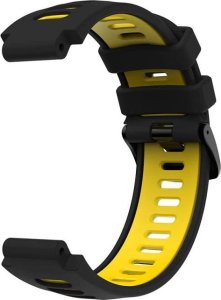 Pasek silikonowy do Garmin G02 - czarno-żółty 2