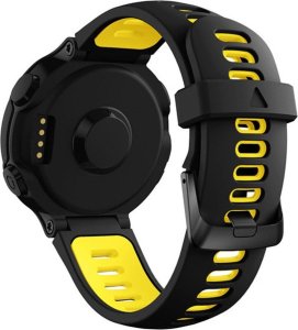 Pasek silikonowy do Garmin G02 - czarno-żółty 3
