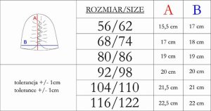 Czapka turban niemowlęca bawełniana dla dziewczynki Nicol Tola 104/110 2