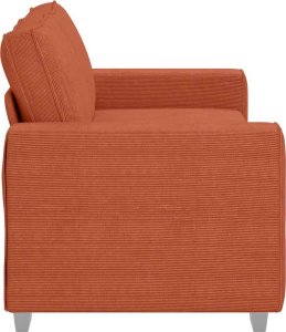 vidaXL Sofa dwuosobowa, czerwono-pomarańczowa, 140 cm 5