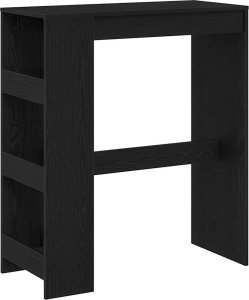 vidaXL Stolik barowy z półkami, czarny dąb, 90x40x103,5 cm 2