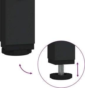 Kosz na pranie vidaXL Kosz na pranie 1 komora z półką, czarny dąb 9