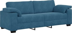 vidaXL Sofa 3-osobowa, niebieska 178 cm, aksamit 2