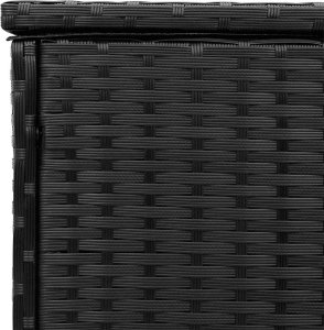 Skrzynia ogrodowa vidaXL Pudełko na poduszki ogrodowe czarne 100x55x55,5 cm polirattan 9