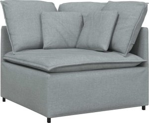 vidaXL Sofa modułowa z poduszkami Tkanina jasnoszara 3