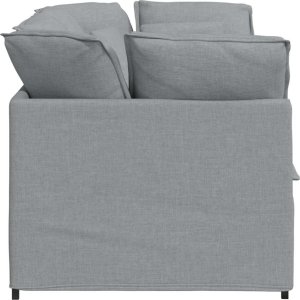 vidaXL Sofa modułowa z poduszkami Tkanina jasnoszara 5