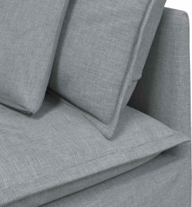 vidaXL Sofa modułowa z poduszkami Tkanina jasnoszara 7