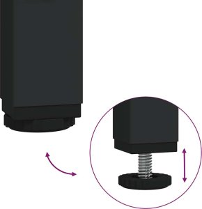 vidaXL Kosz na pranie 2 przegrody z półką, przydymiony dąb 9