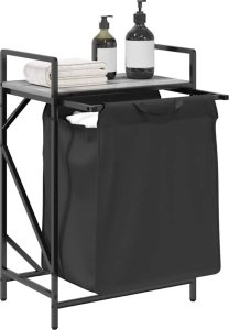 Kosz na pranie vidaXL Kosz na pranie 1 komora z półką, szary dąb sonoma 4