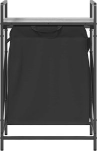 Kosz na pranie vidaXL Kosz na pranie 1 komora z półką, szary dąb sonoma 6